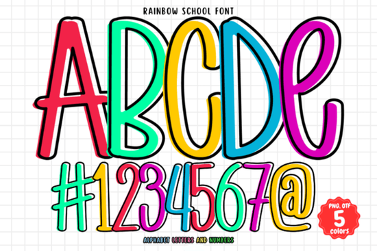 Rainbow School Font